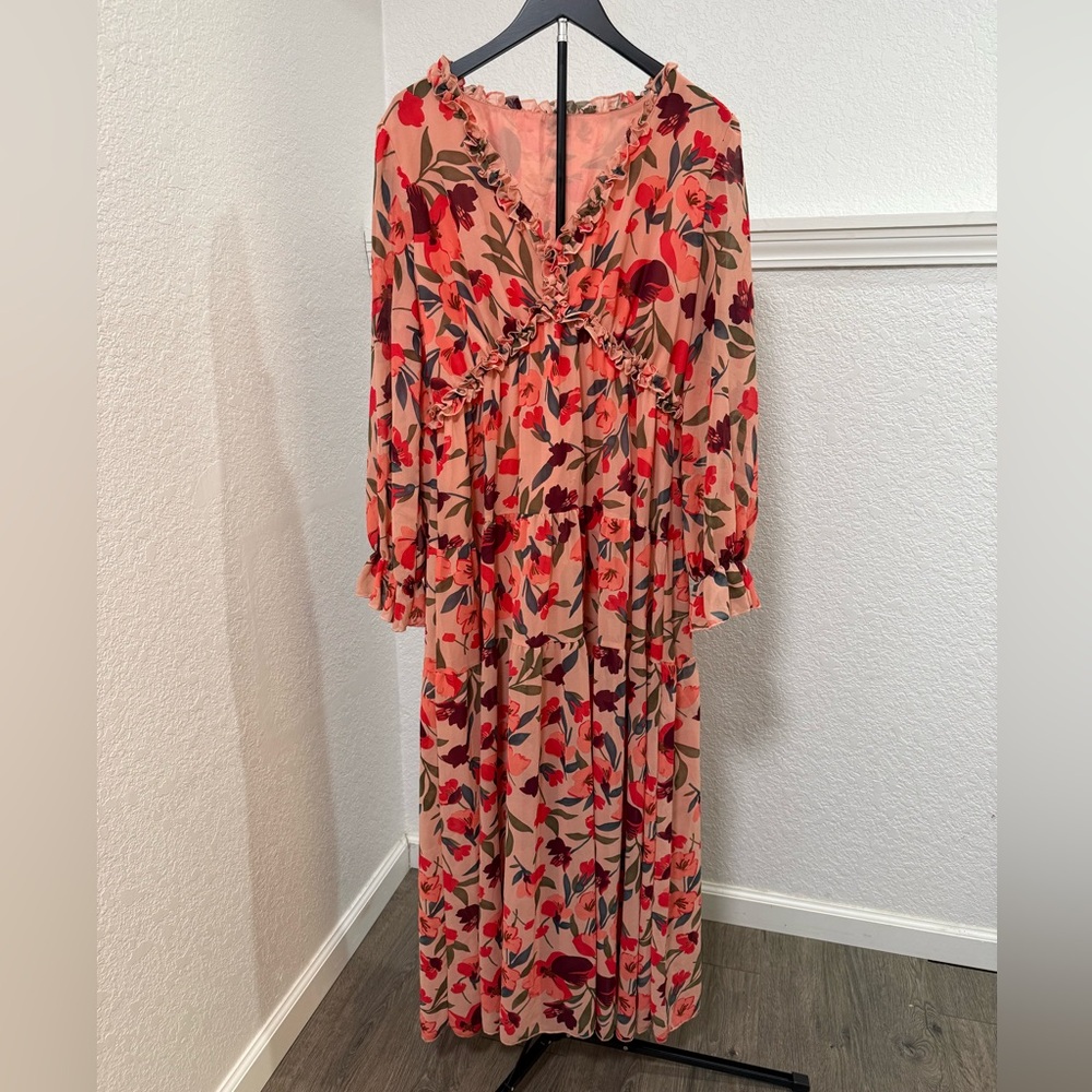 Floral V-Neck Maxi Dress